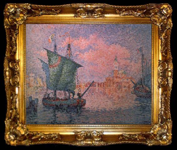 framed  Paul Signac Venise-Le Nuage Rose, ta009-2